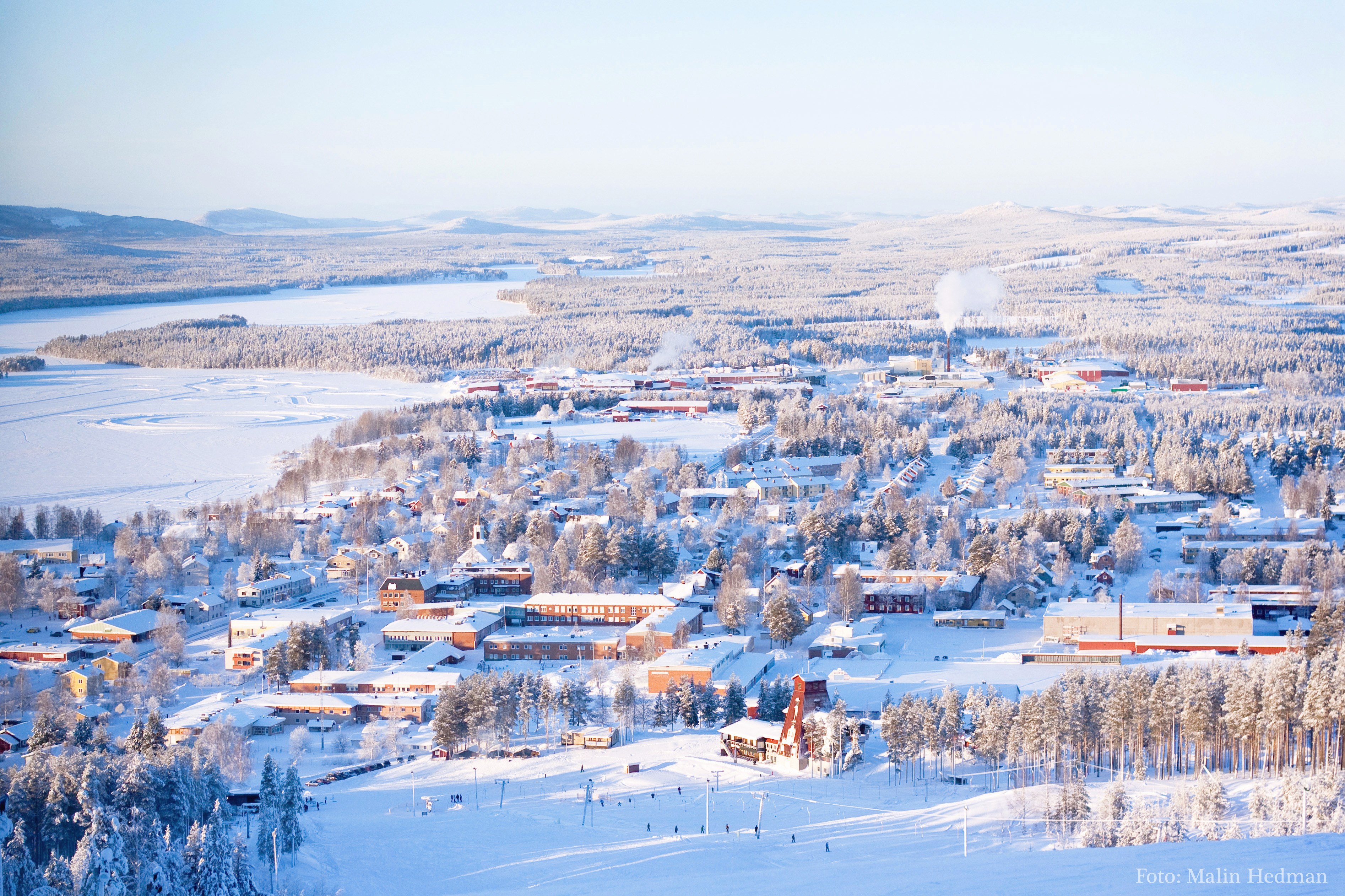 Vintervy över Malå