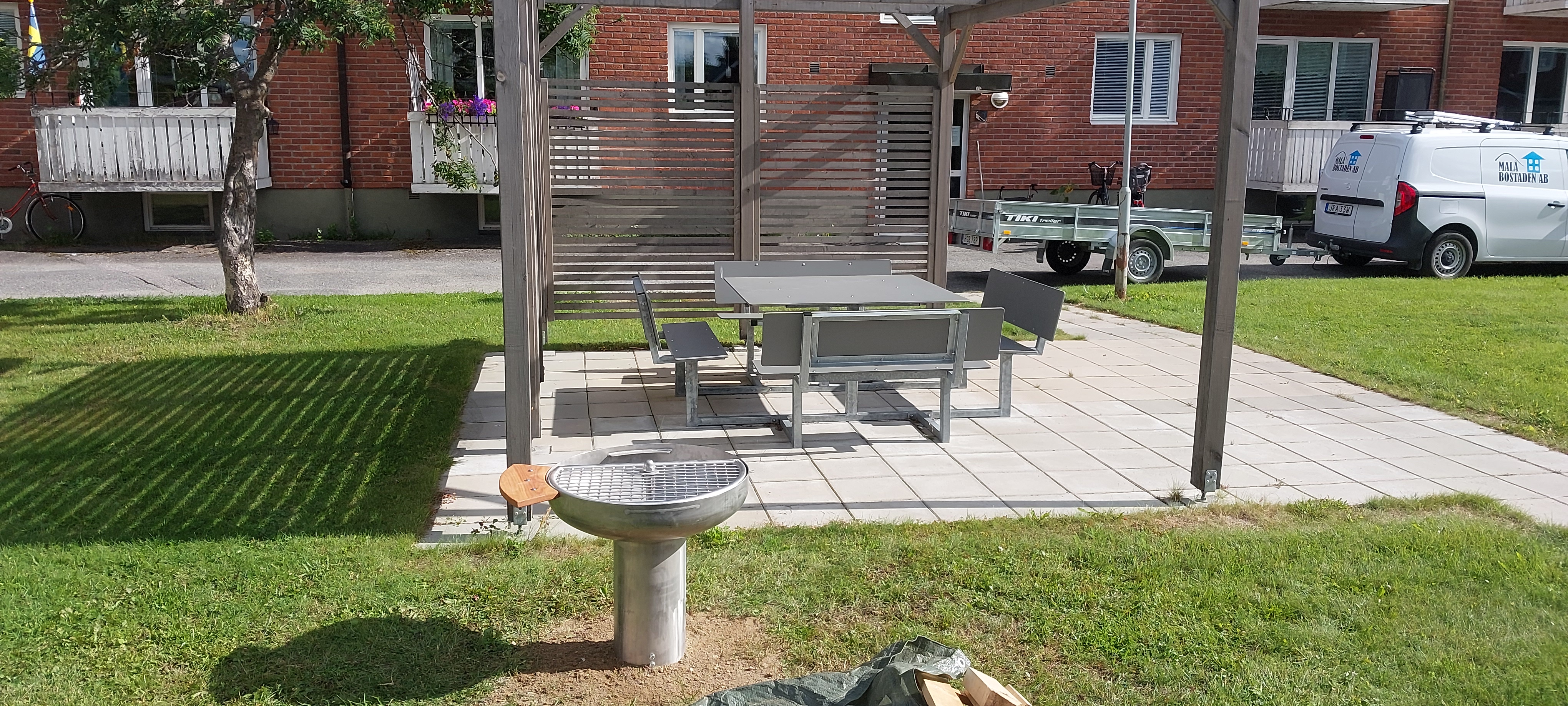 Pergola med grillplats