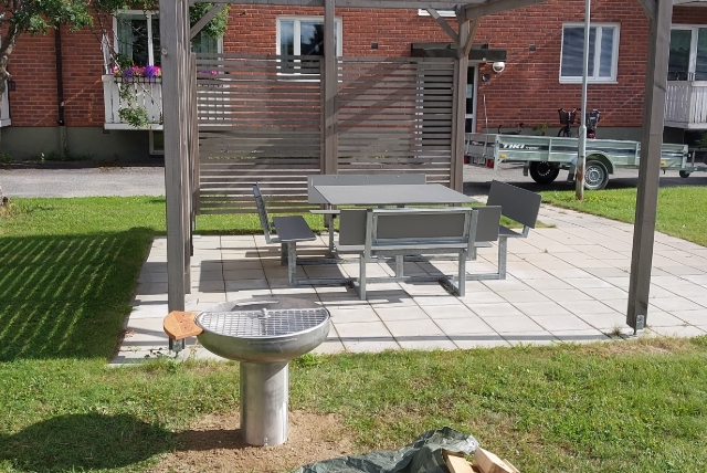 Pergola med grillplats